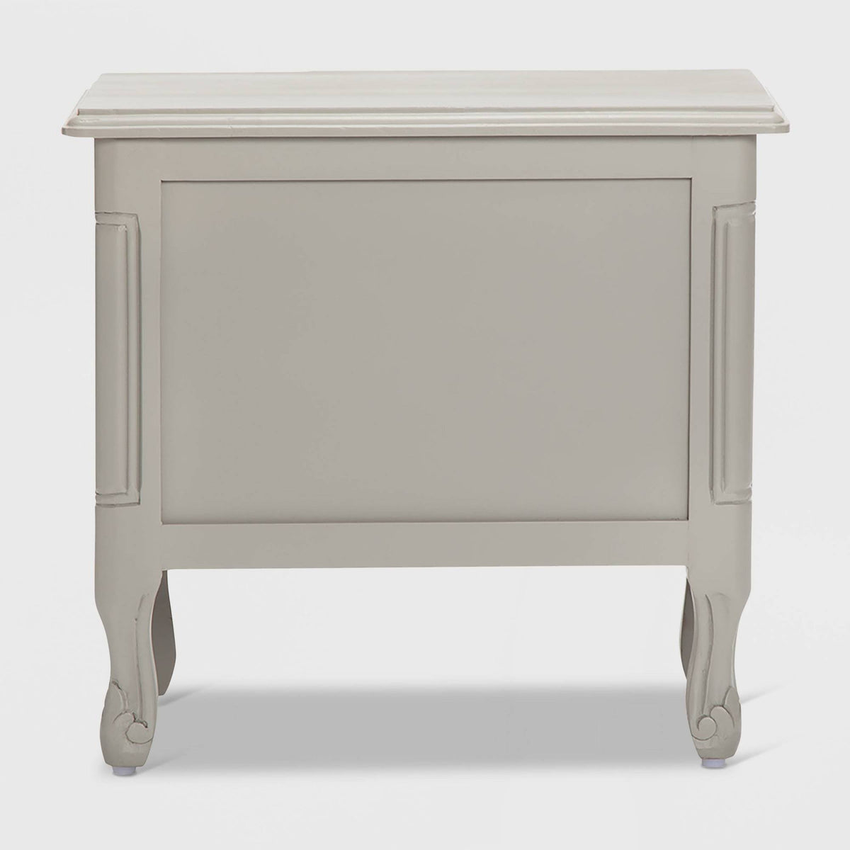 Gray Side Table with Two Drawers T341308
