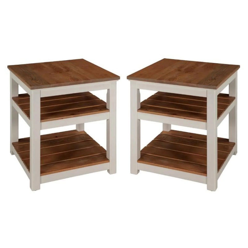 2-Shelf End Table Set of 2 D27011