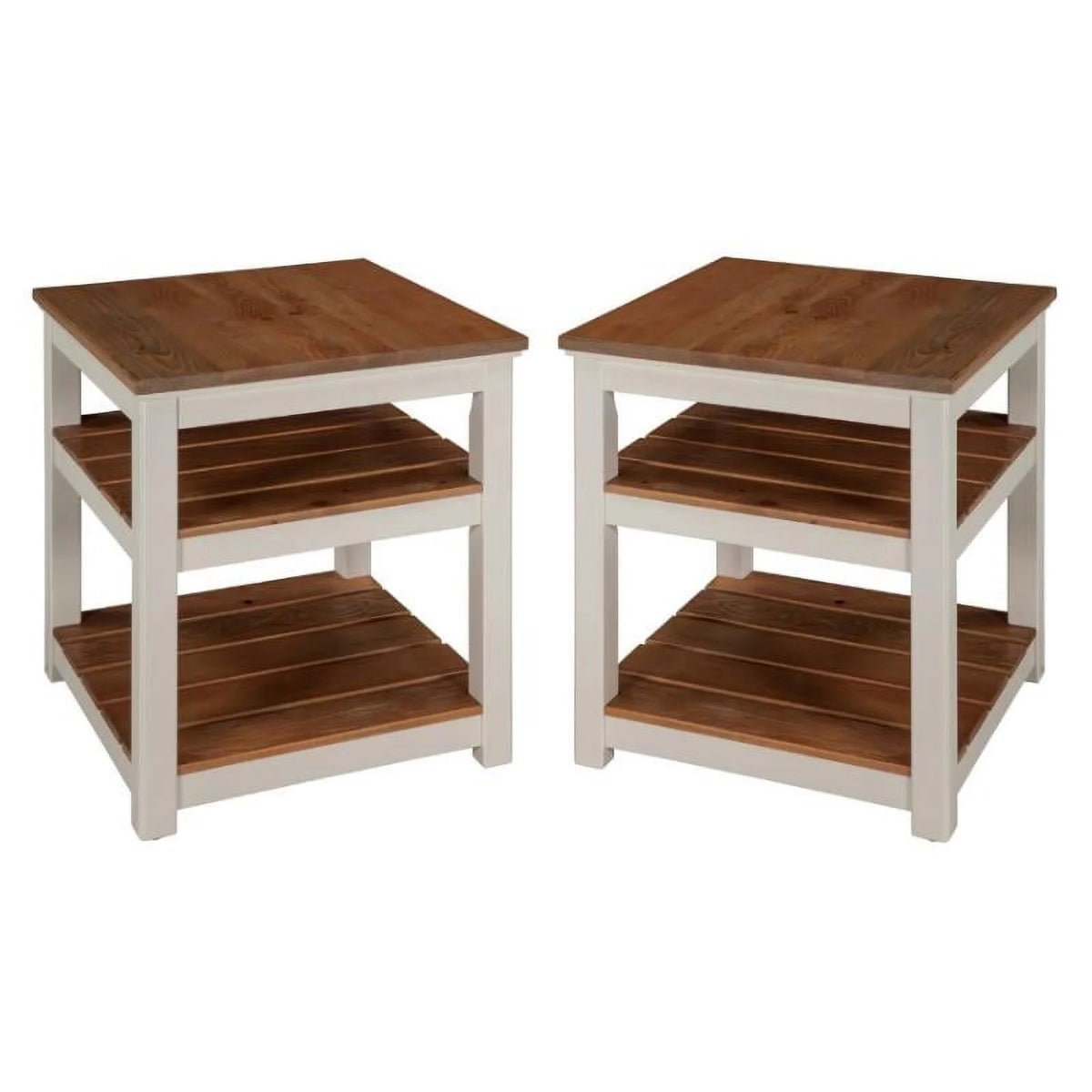 2-Shelf End Table Set of 2 D27011