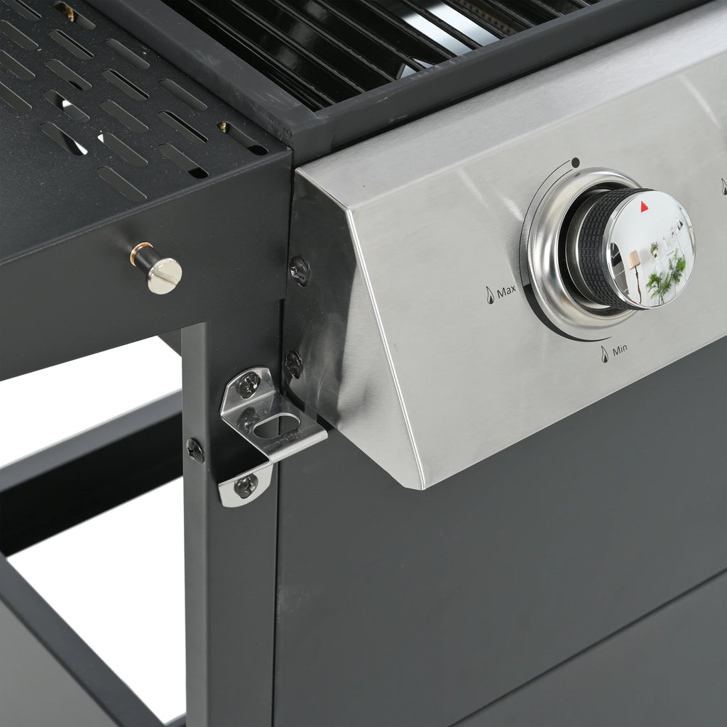 3 Burner Portable Propane Gas Grill Stainless Steel Black K883752