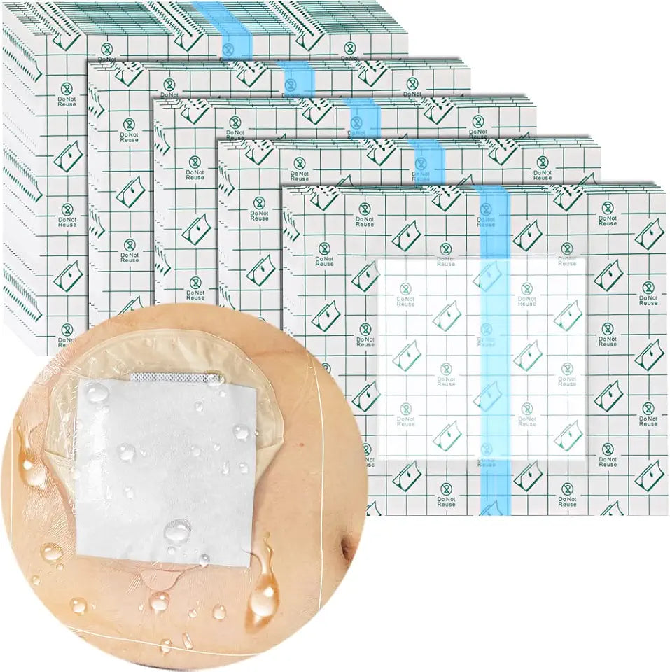 Waterproof Ostomy Bag Shower Cover with Non Sticky Pad 8x8, 25pcs P356