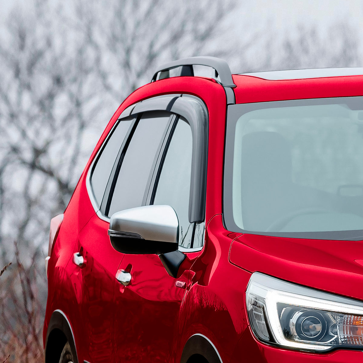6 Pieces Glass Rain Guards for Subaru Forester D3919