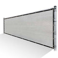 Grey Privacy Fence Screen HDPE Mesh Windscreen with Reinforced Grommets A8782