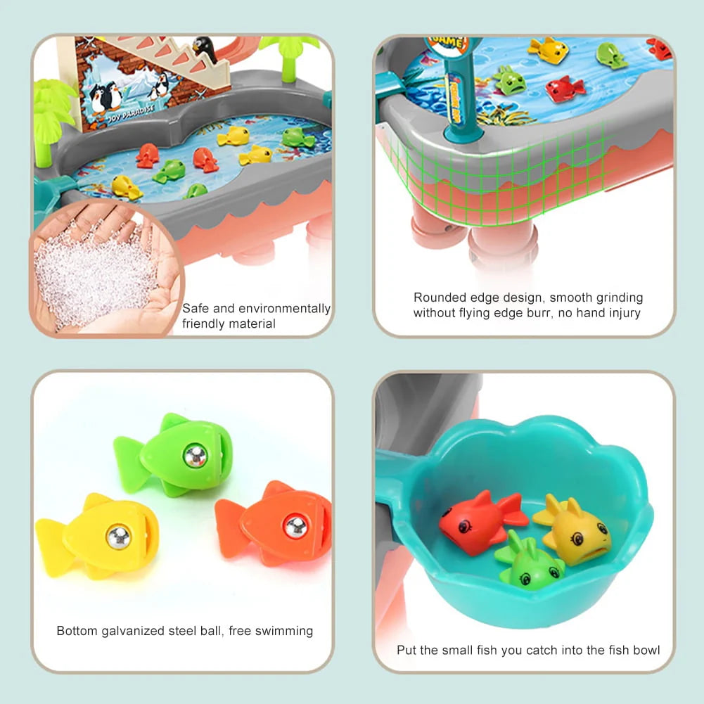 Toddler Toys Fishing Table Toys Water Table Pool Set X148
