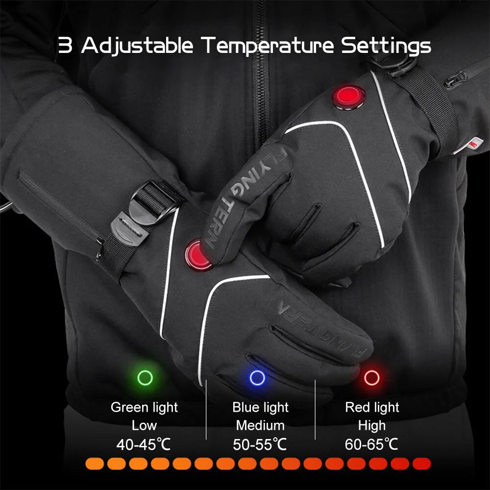Waterproof Heated Ski Gloves with Battery K22403