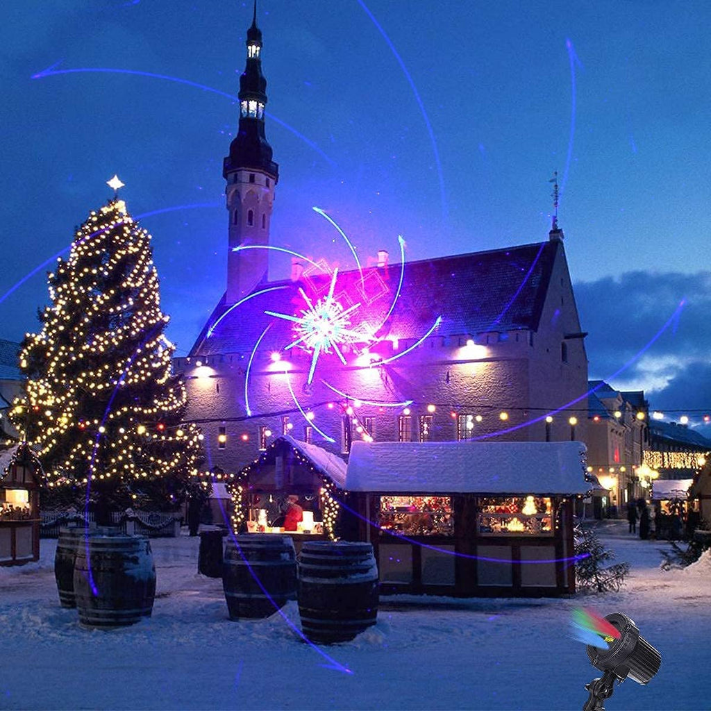 Christmas Projection Lights Outdoor Projector RGB 32 Motion Patterns Waterproof IP65 with Remote & Timer Z994