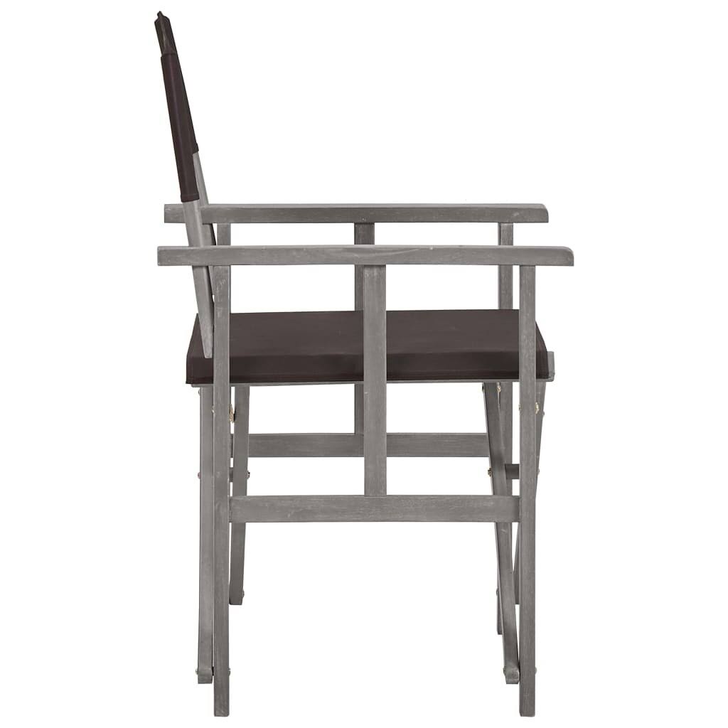2 Pcs Solid Acacia Wood Director's Chairs R859