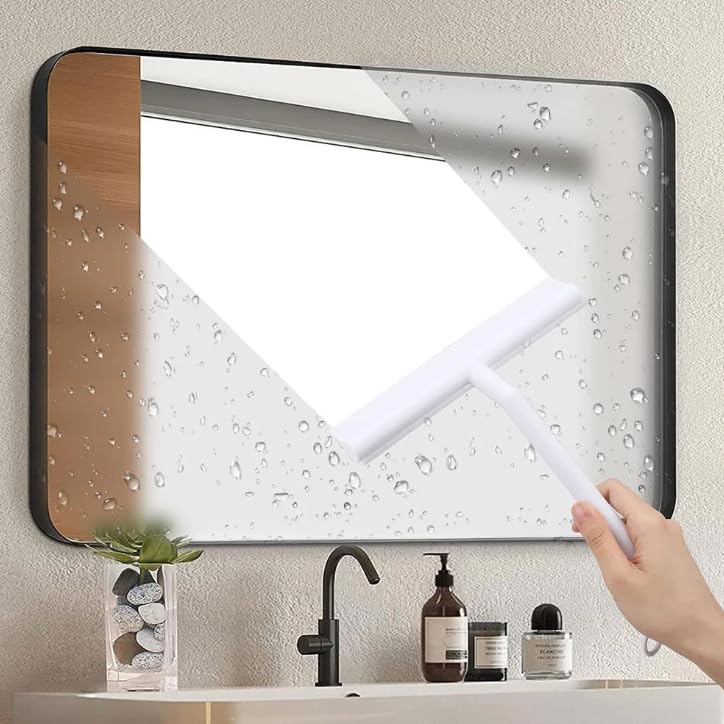 Glass Wiper Scraper Shower Squeegee with Silicone Holder A4436