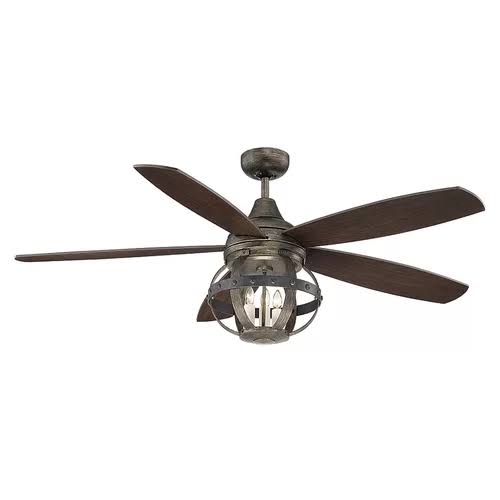 52x22 Caged Ceiling Fan with Remote Control and Light Kit B568047