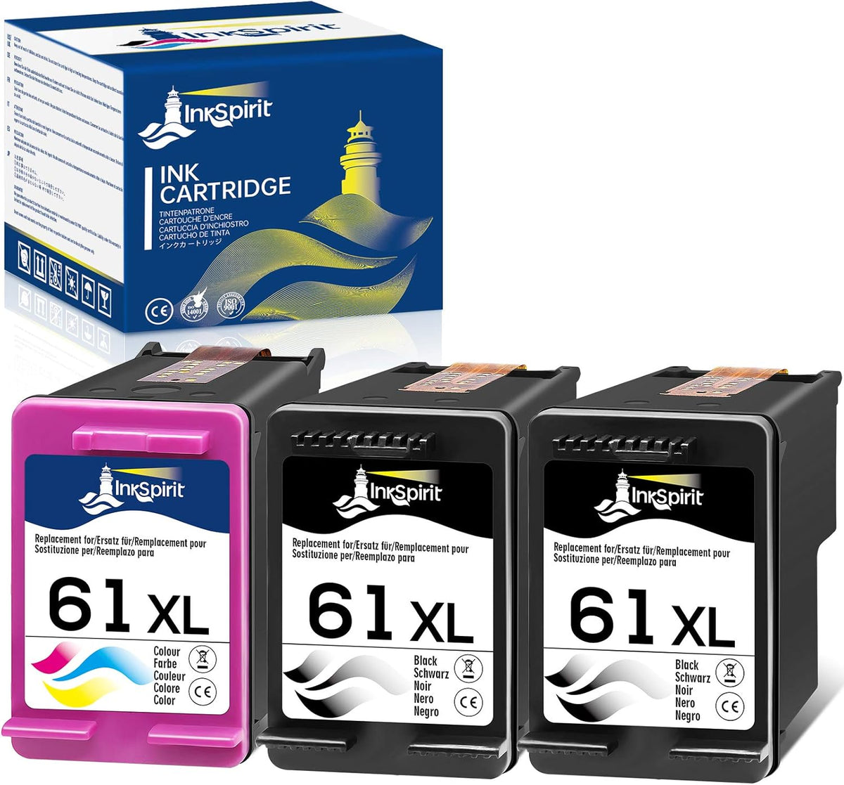 Black and Color Remanufactured Ink Cartridge 3 Pack C59326