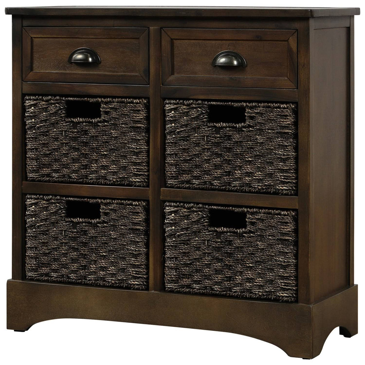 Rustic Storage Cabinet with Baskets E97866