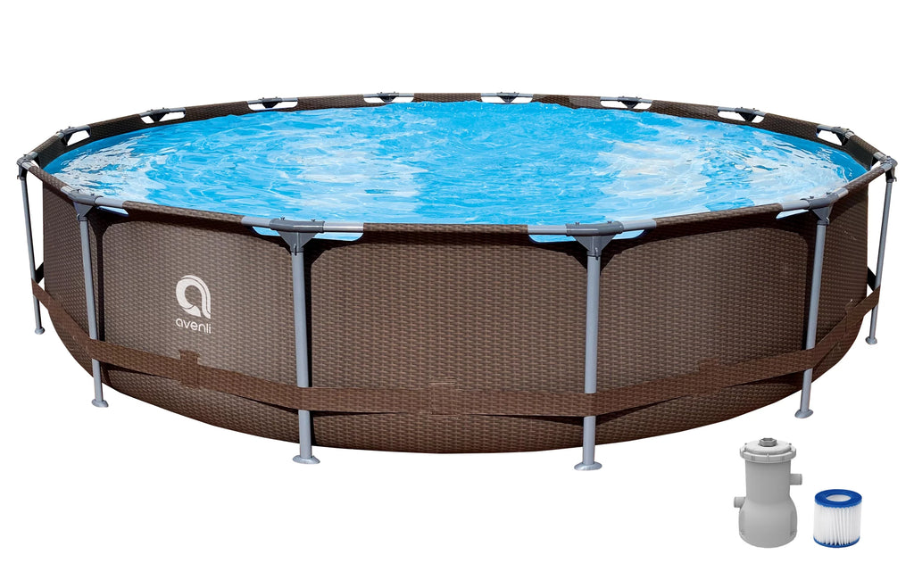 14ft x 33 Round Steel Frame Above-Ground Swimming Pool G580