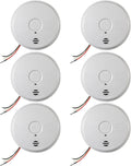 Pack of 6 Hardwired Smoke Alarm with Lithium Battery Backup R737572