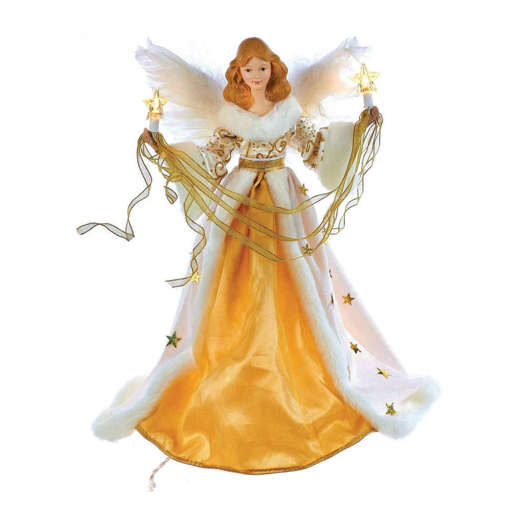 Cream and Gold Angel Treetop O173605