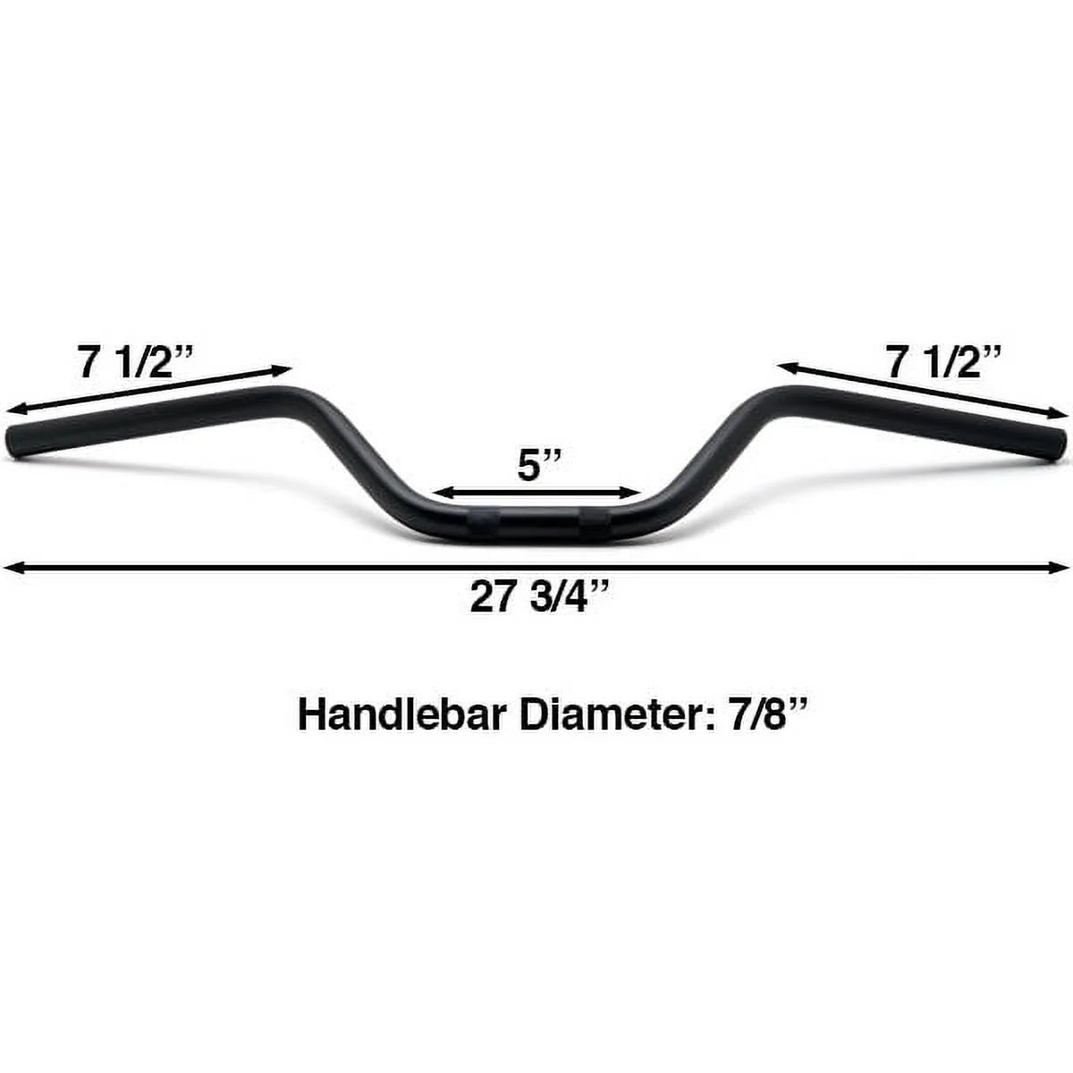 7/8" Black Motorcycle Handlebar W3819