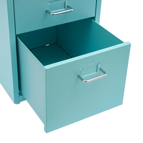 Grey Metal 5 Drawers File Storage Cabinet with Wheels S813545