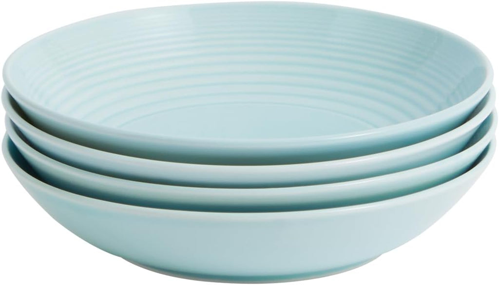 Set of 4 Blue Pasta Bowl, 9.5" A479859