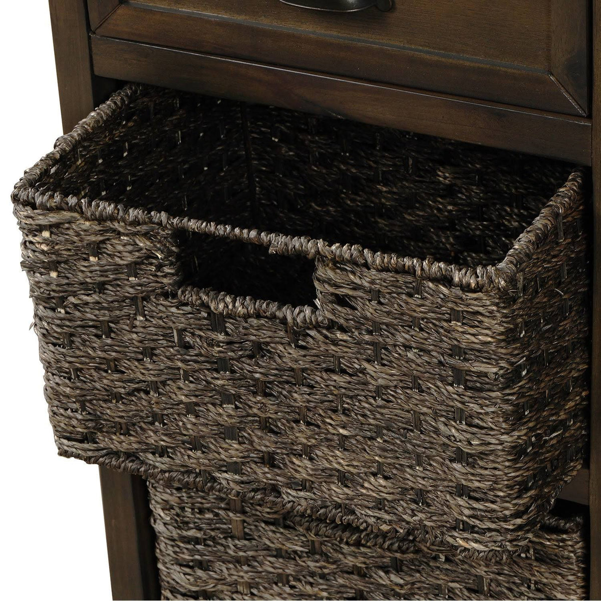 Rustic Storage Cabinet with Baskets E97866