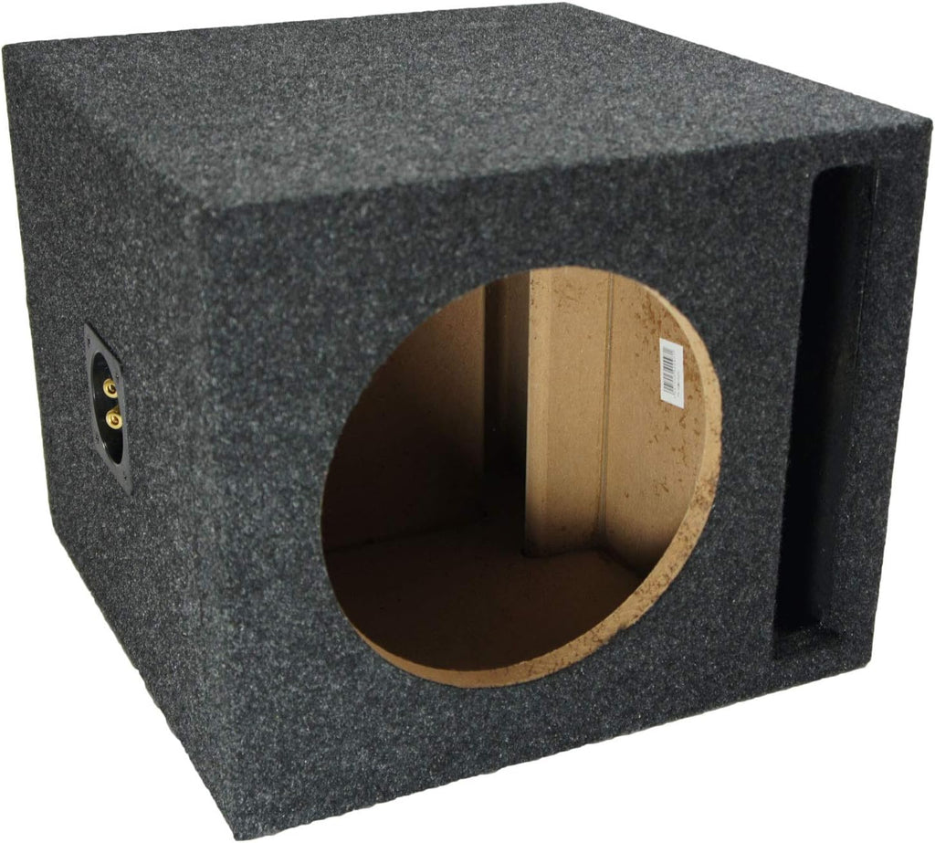 Slotted S Port Single 10 Sub Box & HA-A400.1 Car Stereo Bundle T690
