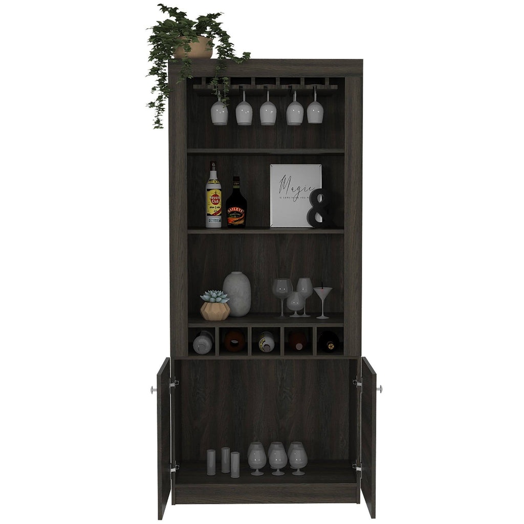 Black Wengue Bar Cabinet D81046