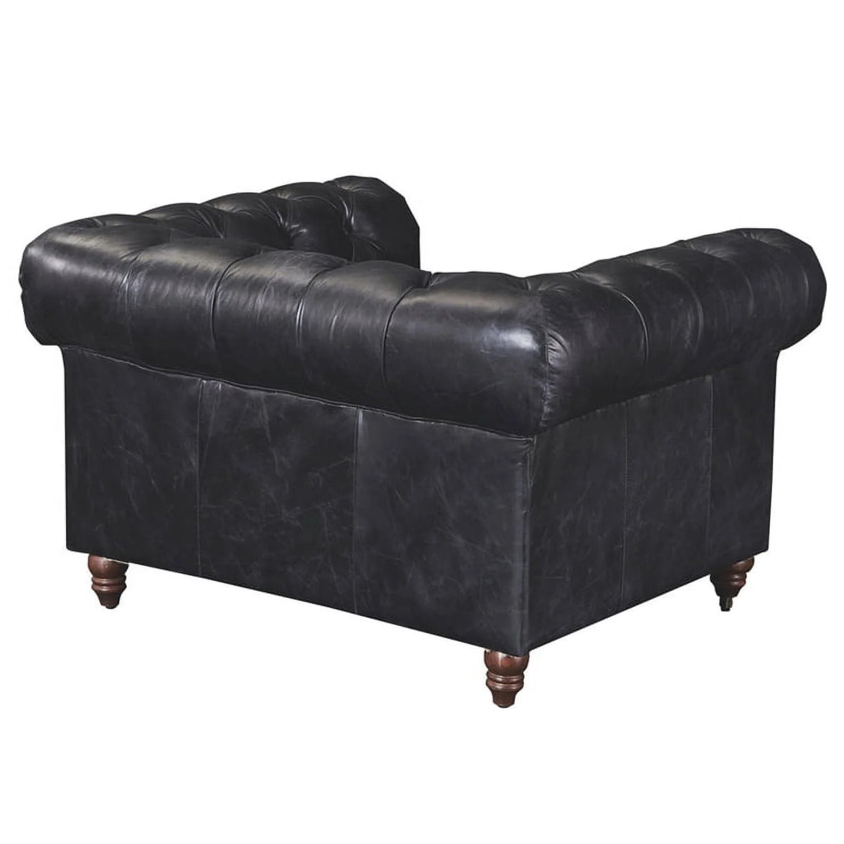 Black Leather Arm Chair A6310