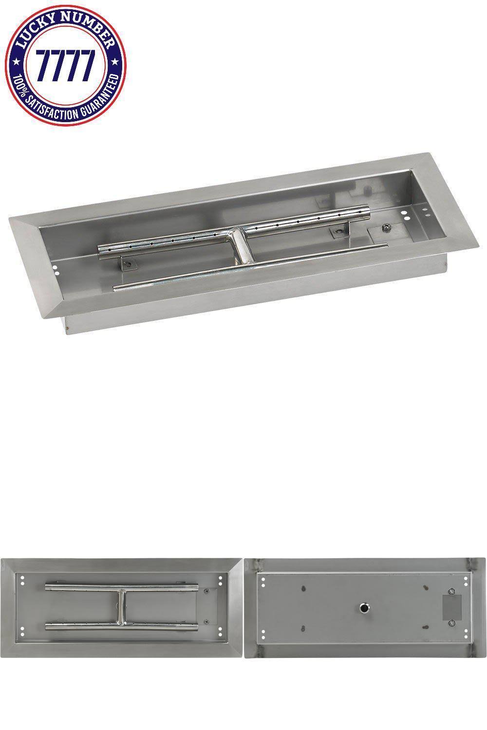Stainless Steel Rectangular Drop-in Fire Pit Pan A1332