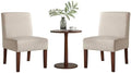Beige Fabric Accent Chair with Wood Frame B266247