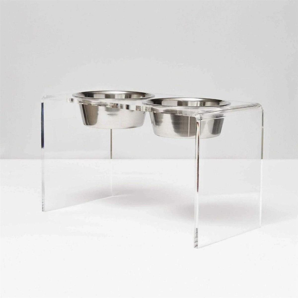 Clear Double Bowl Pet Feeder E31816
