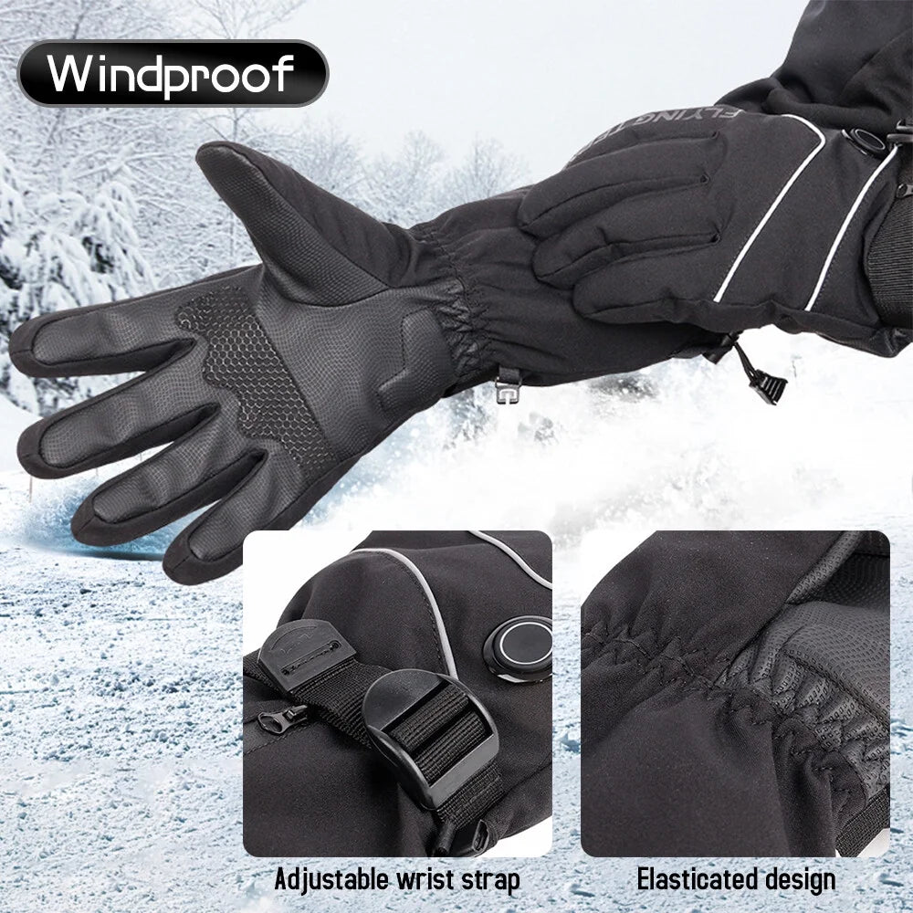 Waterproof Heated Ski Gloves with Battery K22403