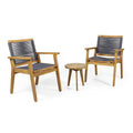 3PC Patio Acacia Wood Chat Set Z468413