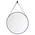 Matte Black Round LED Mirror J935665