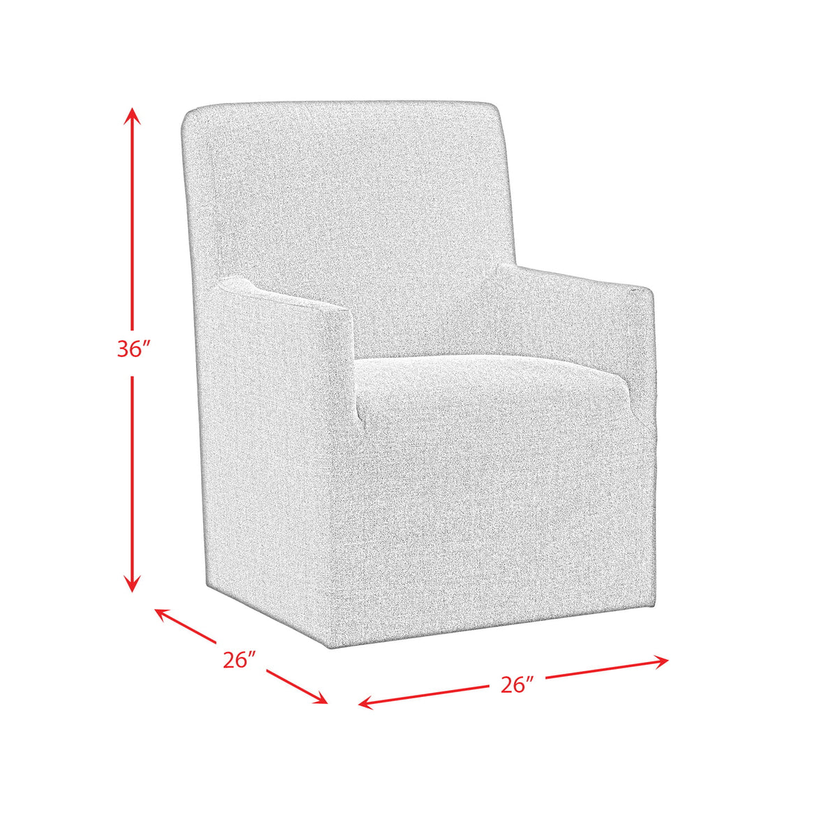 Gray Upholstered Arm Chair Set D147