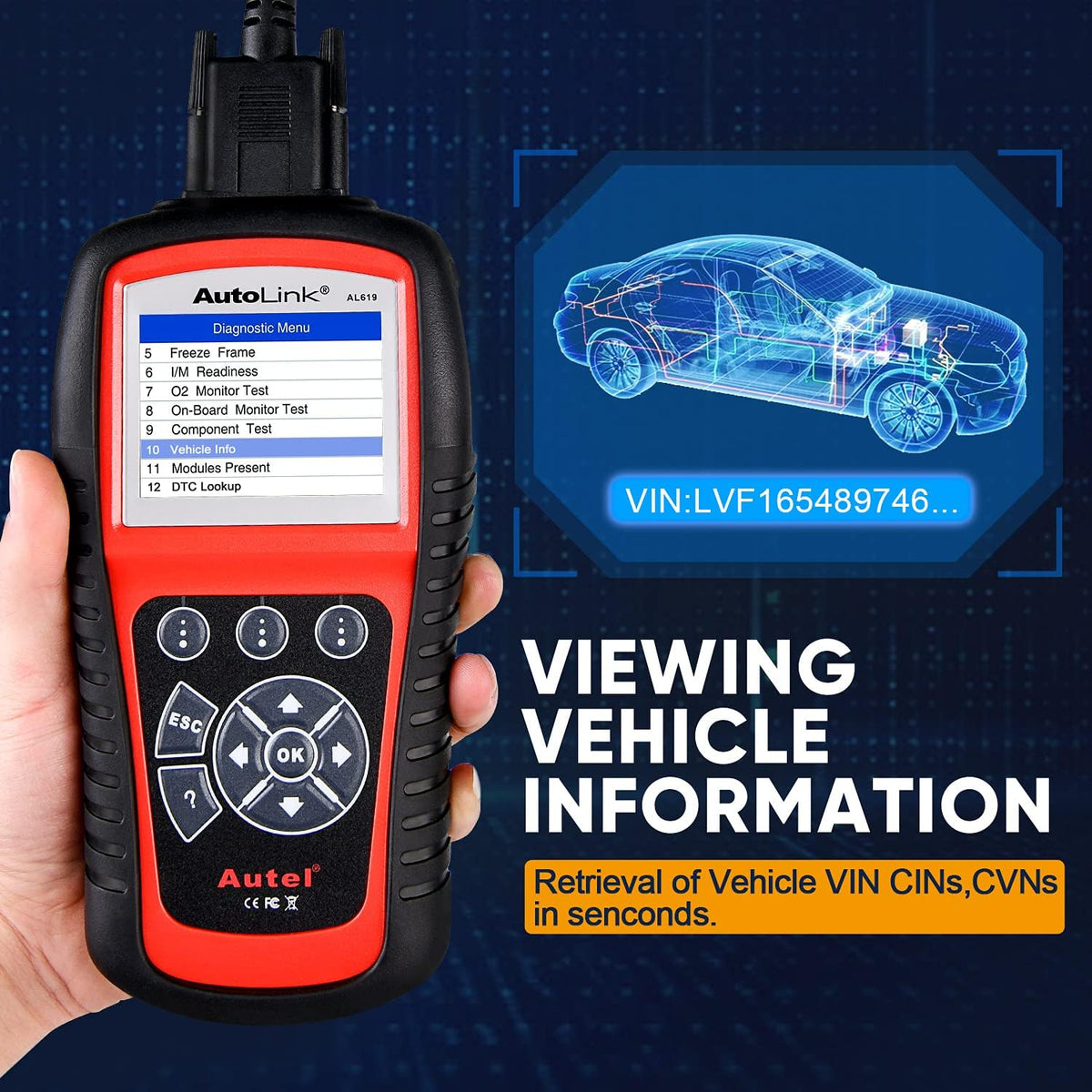 OBD2 Scanner with ABS and SRS Airbag Diagnostic K771