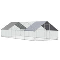 Large Metal Chicken Coop with Cover and Lockable Door P810