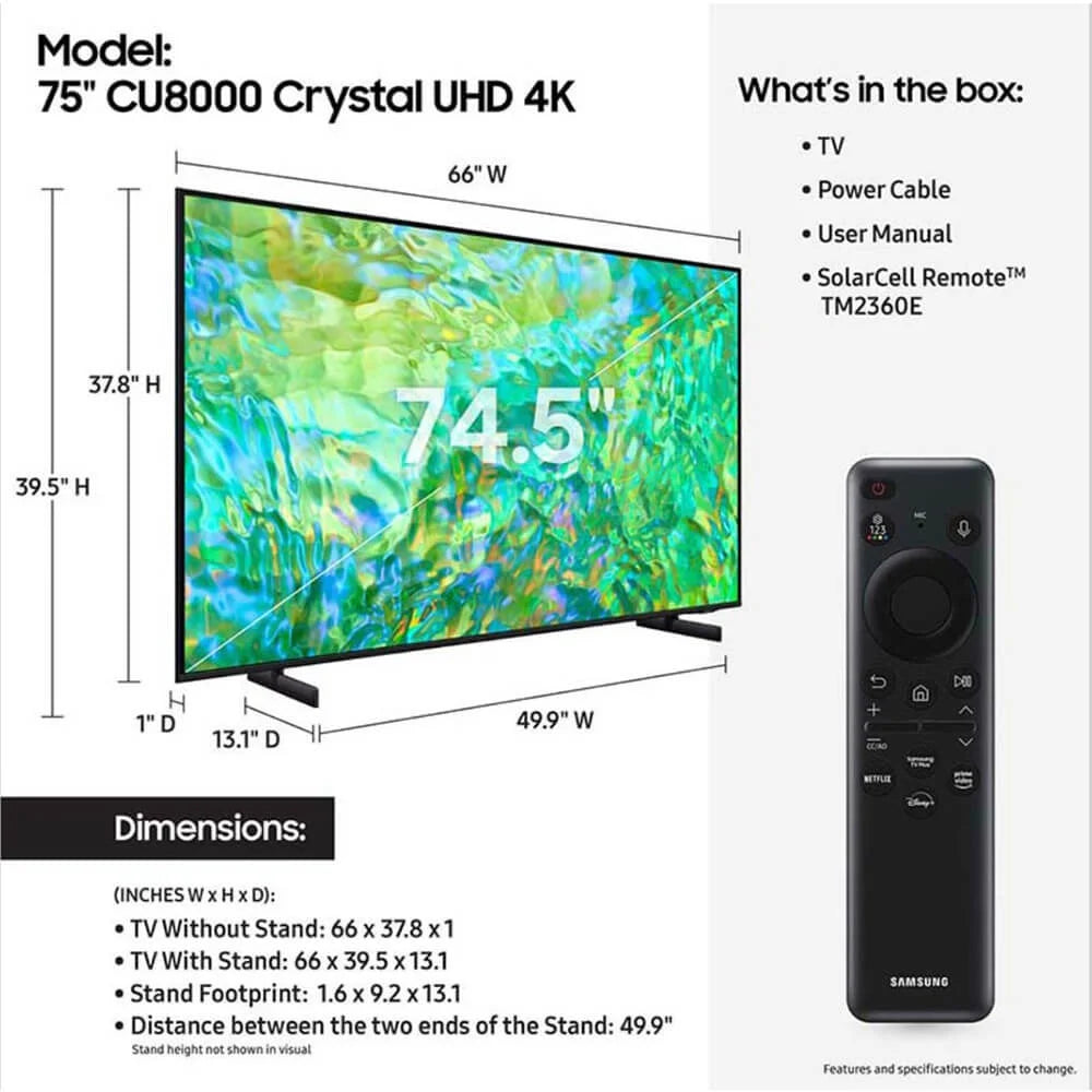 75 Class Crystal UHD 4K Smart TV W86436