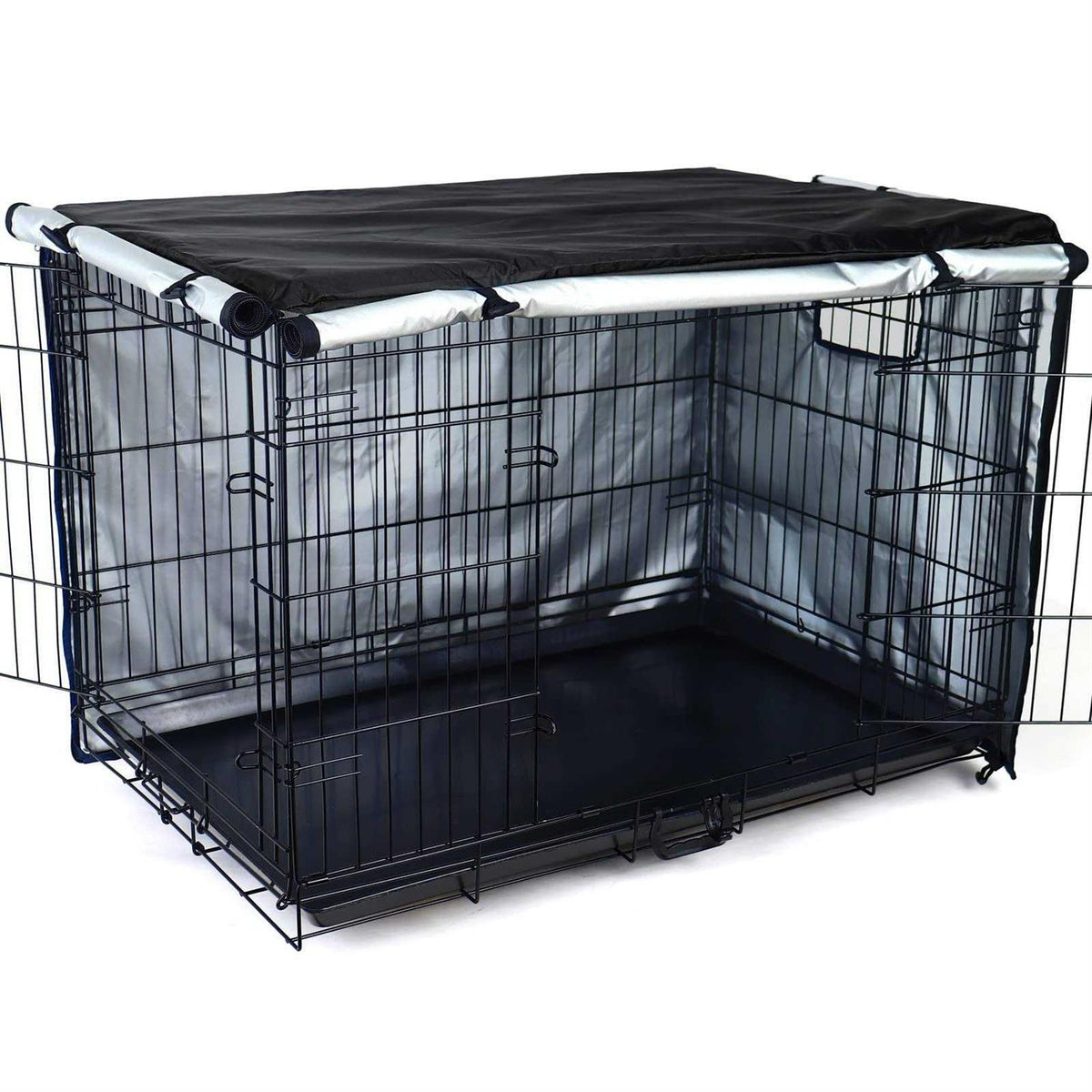 Double Door Waterproof Anti-UV Dog Crate Cover G1691