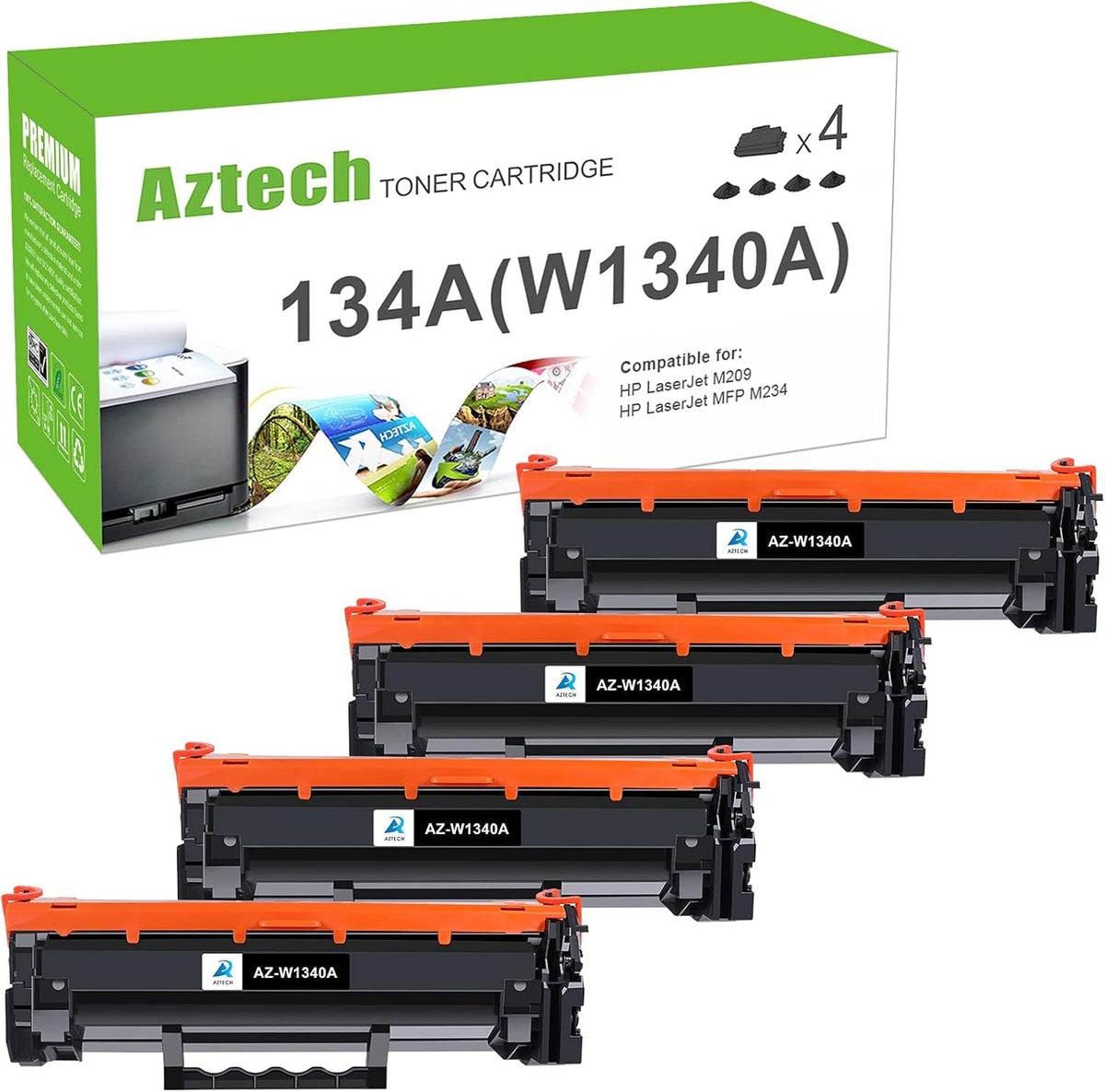 Compatible Toner Cartridge Replacement Black 4-Pack G9712