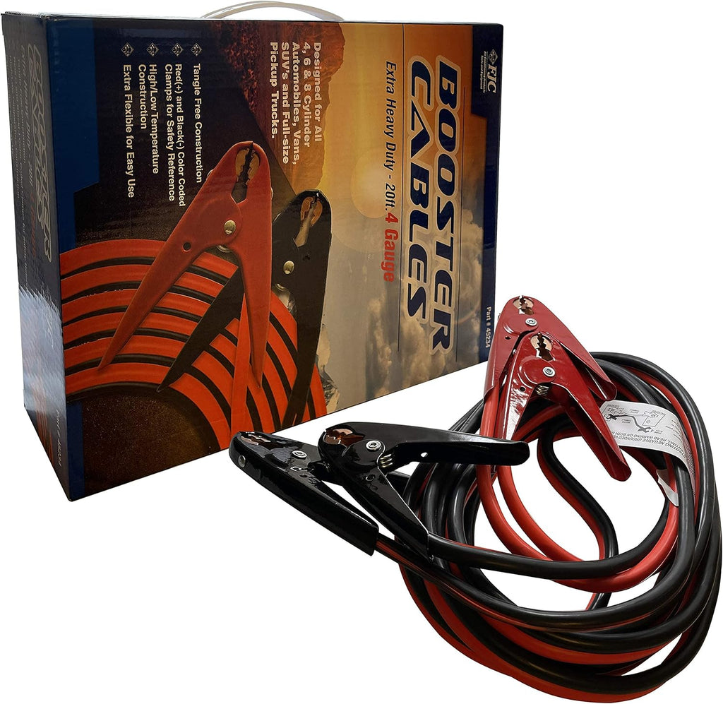 4 Gauge x 20 FT 600 Amp Copper Booster Jumper Cables O79428