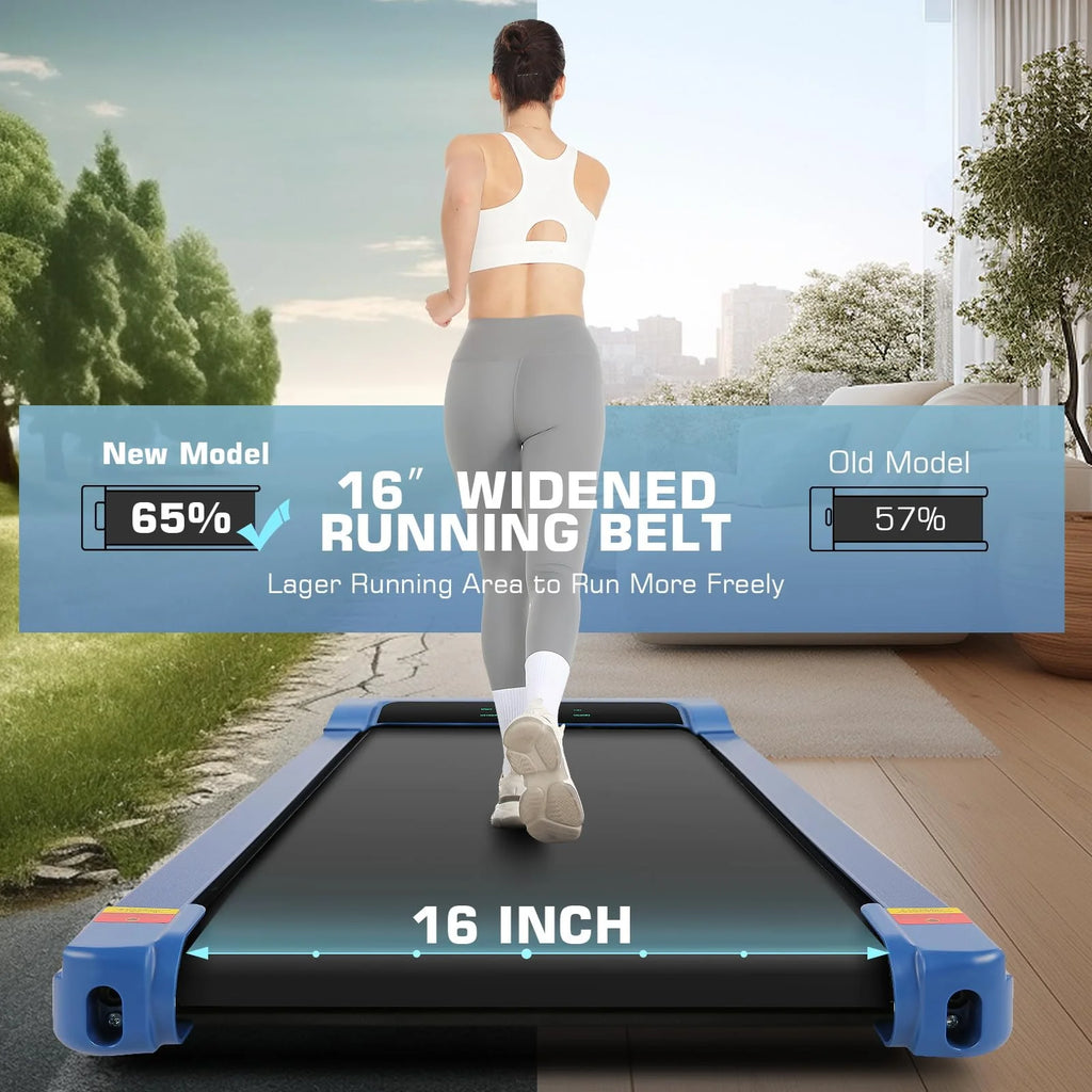 Black Electric Walking Pad Treadmill with Remote Control K707919