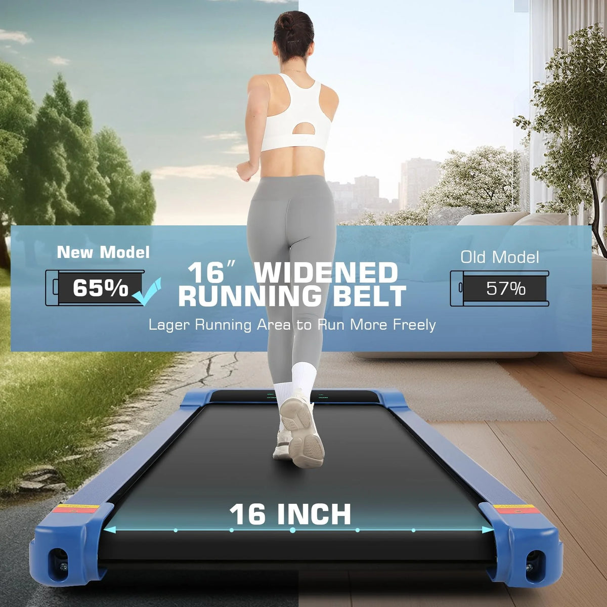 Black Electric Walking Pad Treadmill with Remote Control K707919