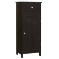 Brown Wooden Floor Cabinet with Drawer and Shelf J16252