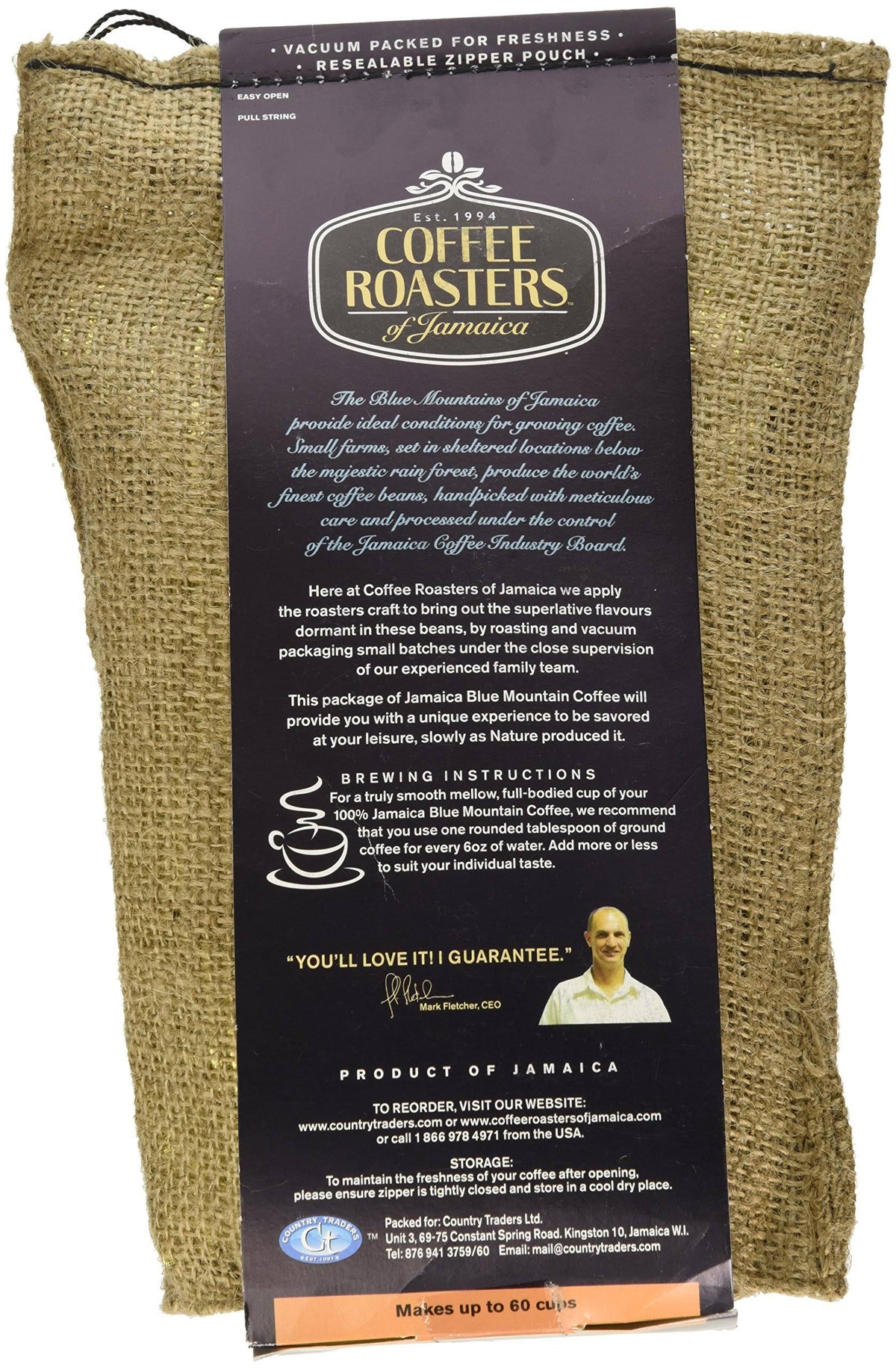 Jamaica Blue Mountain Coffee Beans 1 lb E806675