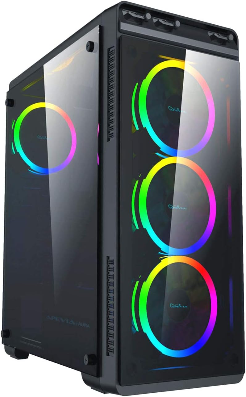 Pink Mid Tower Gaming Case with 4 x RGB Fans K881