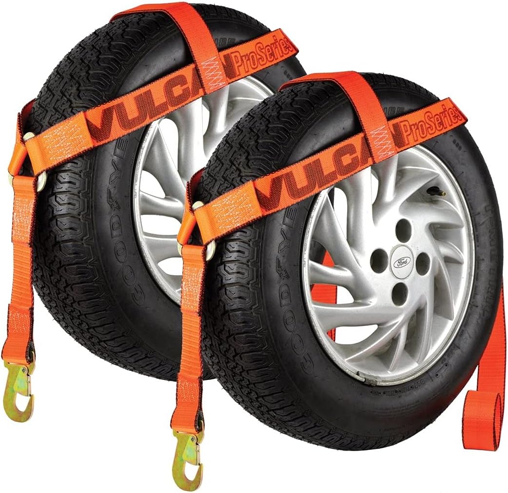 2 Pack Wheel Lift Harnesses with Snap Hooks, 1,600 Pound Safe Working Load N5453