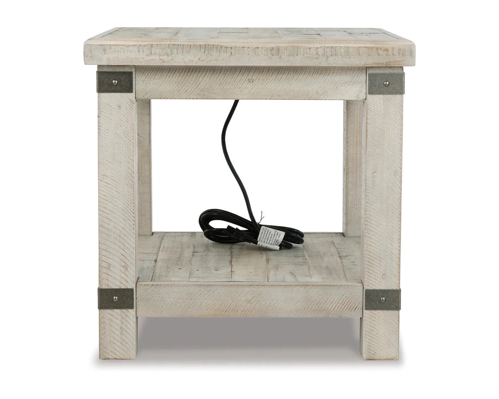 White Wash Gray End Table C84408