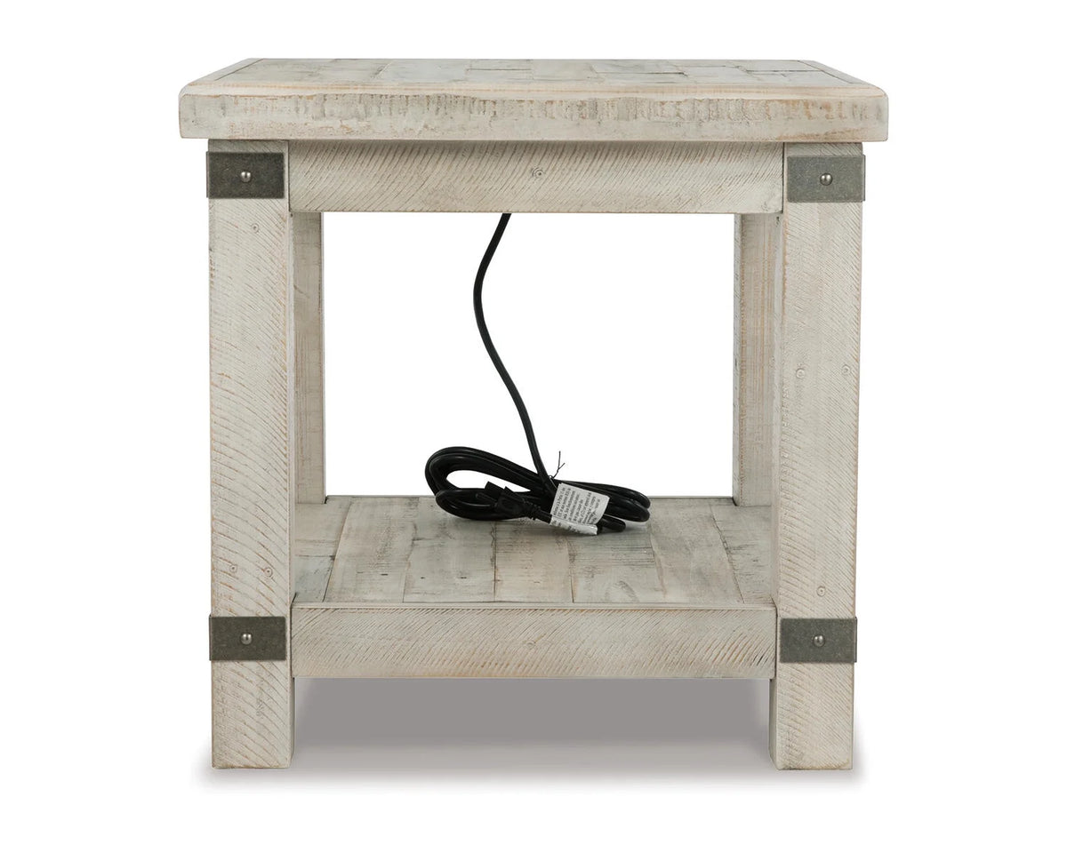 White Wash Gray End Table C84408
