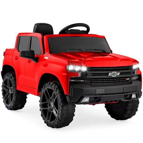 12V Licensed Chevrolet Silverado Ride On Truck Electric Car Toy with Parent Remote Control Pink D8623