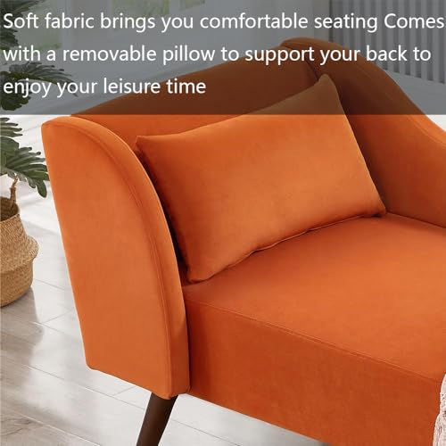 Grey Velvet Chaise Lounge with Tilting Backrest L81045