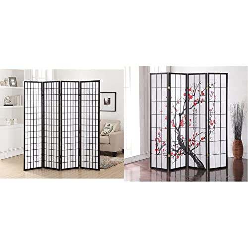 Natural 4 Panel Room Divider C9631