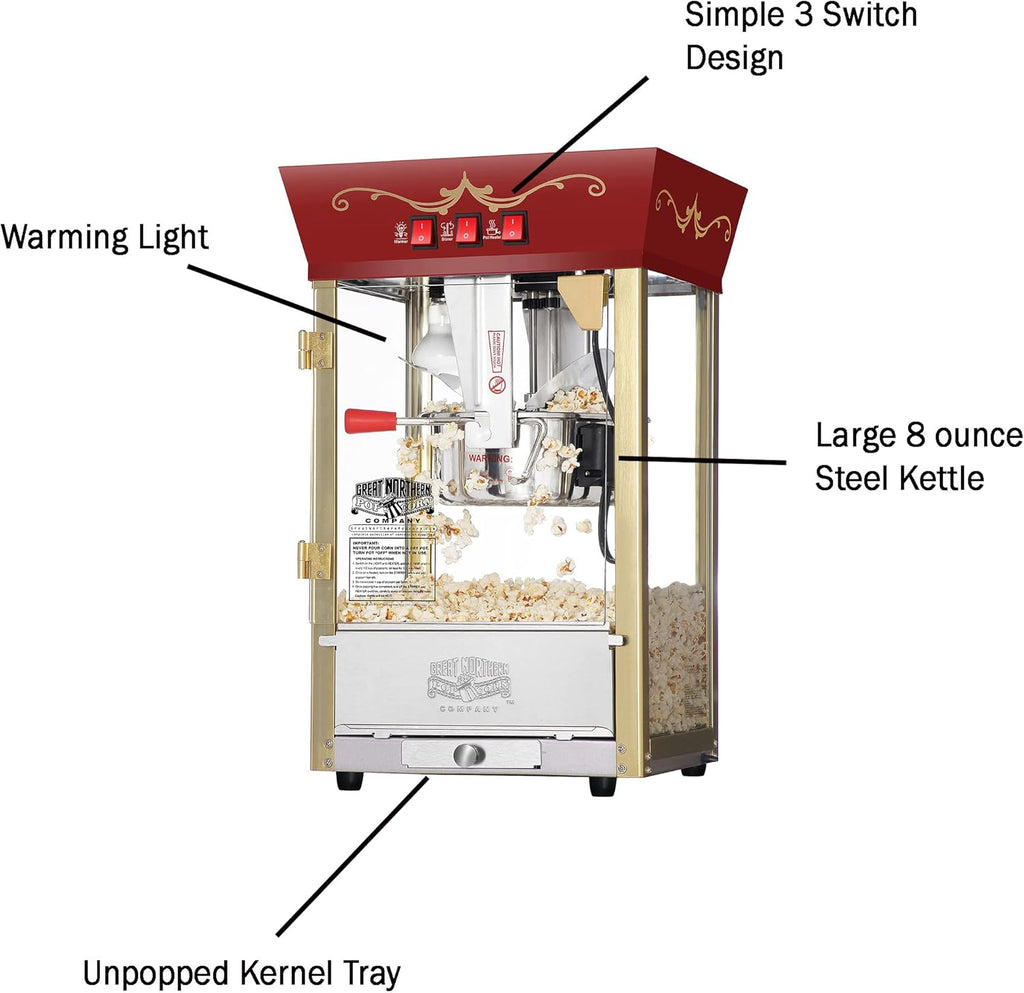 Red 8oz Popcorn Machine K36529